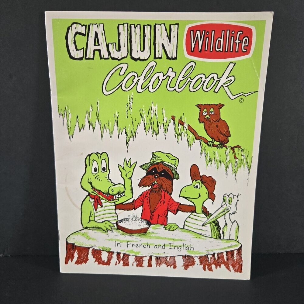 RARE Vintage Cajun‎ Wildlife Colorbook French/English Color Book Louisiana 1990